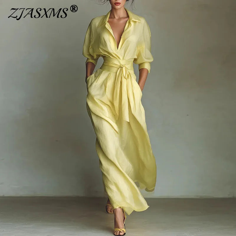 Urban Classic Belted A-Line Dress