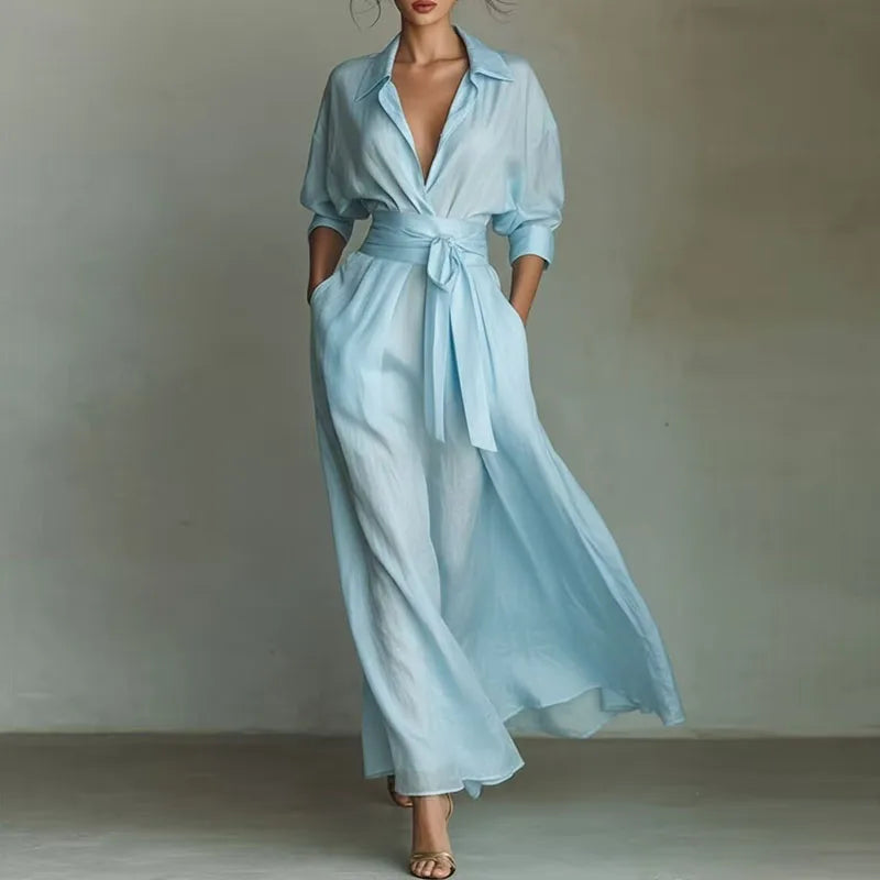 Urban Classic Belted A-Line Dress