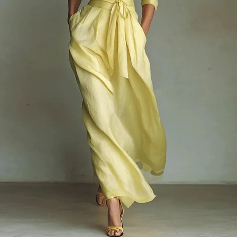 Urban Classic Belted A-Line Dress