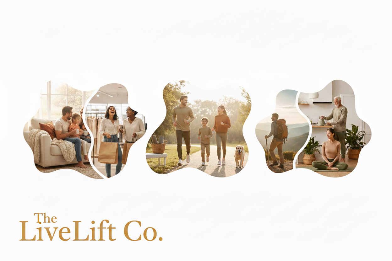 LiveLift Co. Hero - Gold Logo Bottom Left